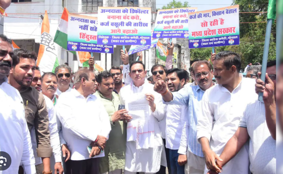 किसान मुद्दों पर कांग्रेस का प्रदेशव्यापी प्रदर्शन