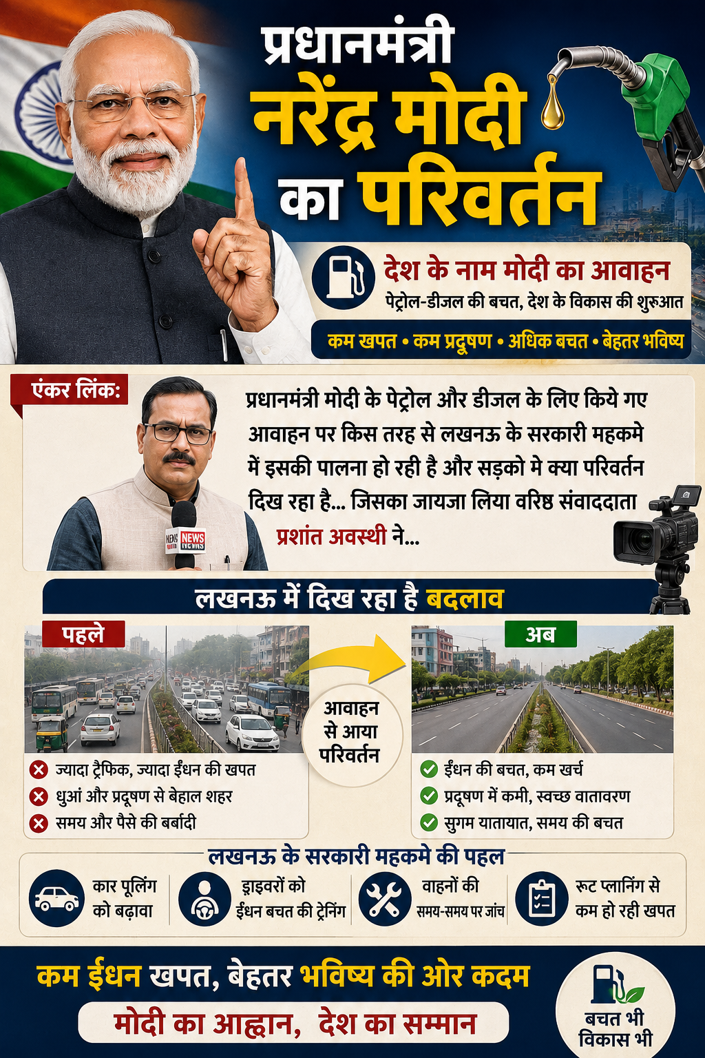 प्रधानमंत्री मोदी के आह्वान का असर, सरकारी विभागों में दिख रहा बदलाव