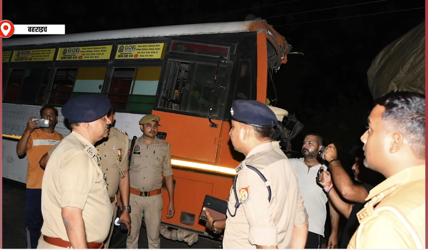 बहराइच में रोडवेज बस-ट्रक की भिड़ंत, 16 घायल