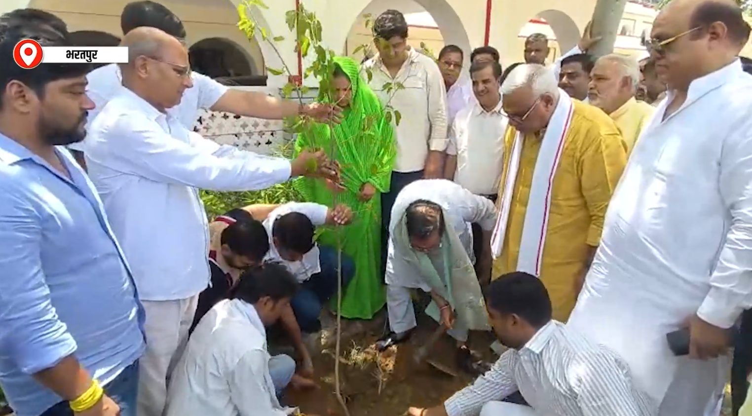 भरतपुर में ‘एक पेड़ माँ के नाम’ अभियान के तहत भाजपा का पौधारोपण कार्यक्रम
