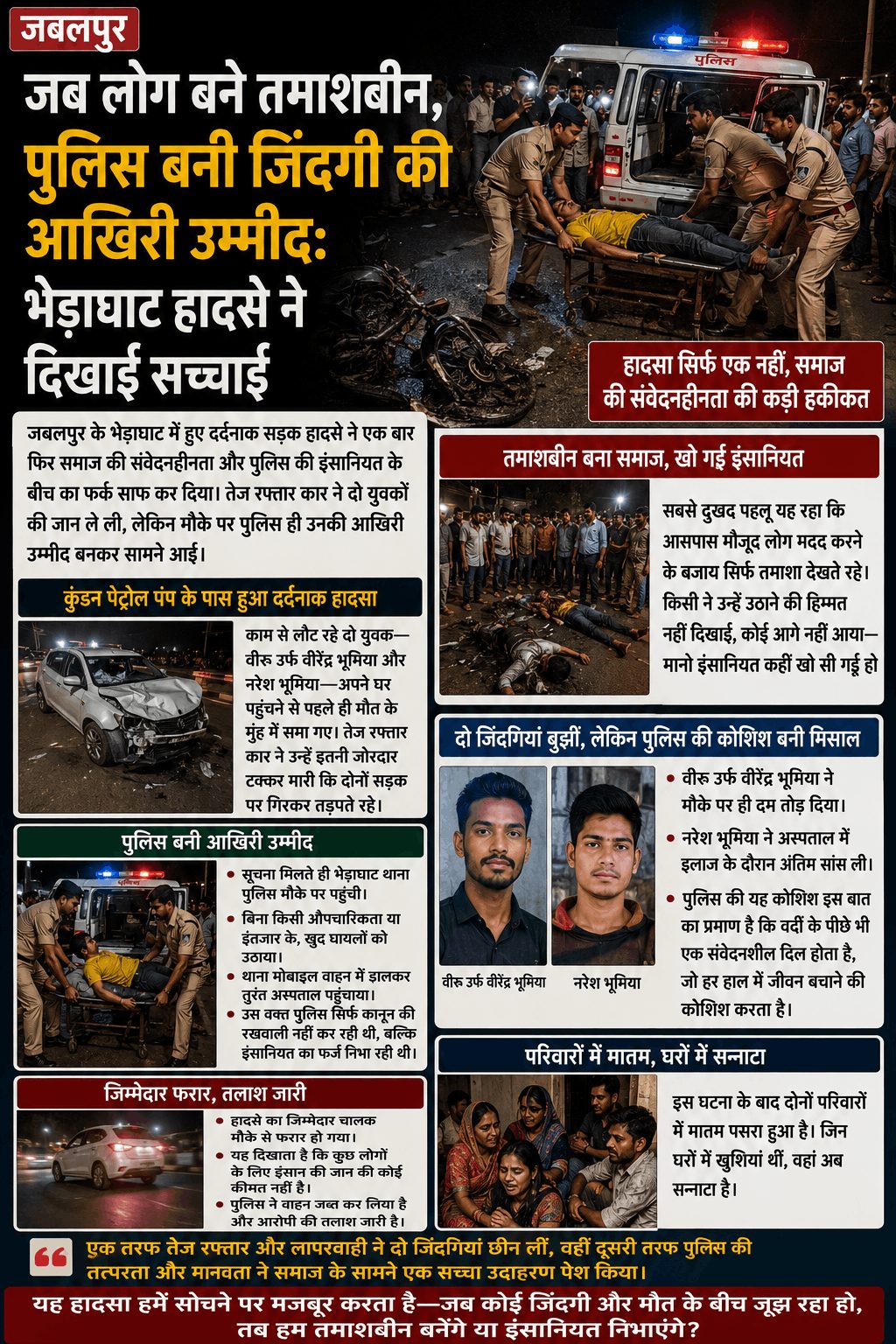 भेड़ाघाट हादसा: जब लोग बने तमाशबीन, पुलिस बनी आखिरी उम्मीद