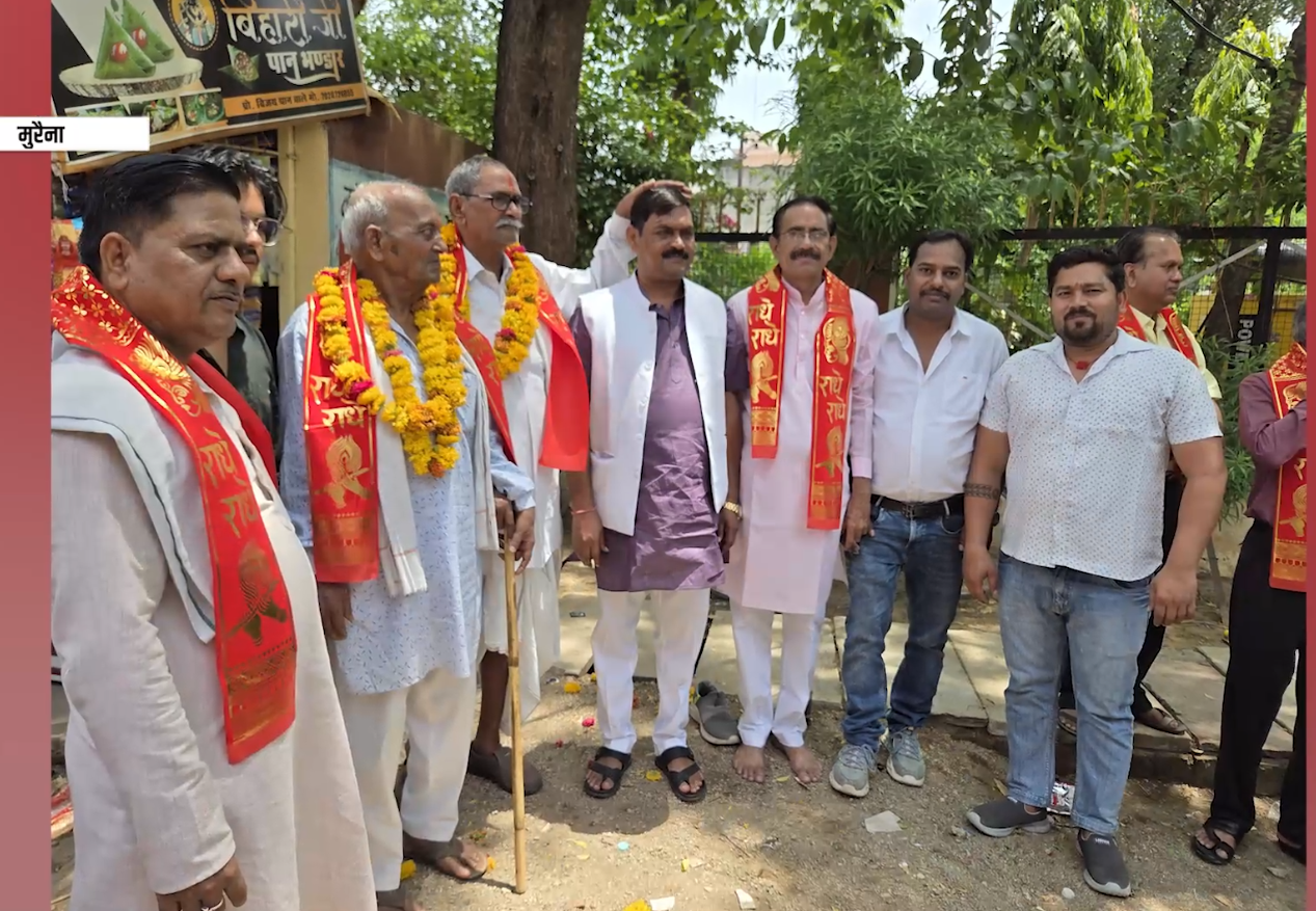 बैजनाथ धाम यात्रियों का भाजपा नेता हनुमंत तोमर ने किया सम्मान