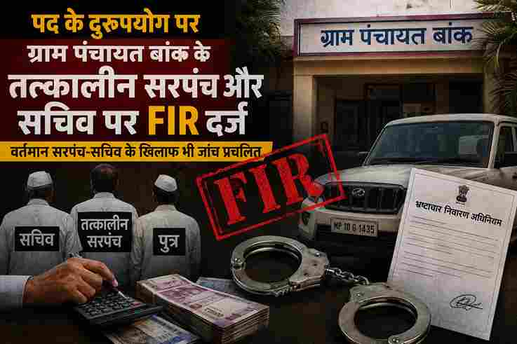 पद के दुरुपयोग पर सरपंच-सचिव पर FIR
