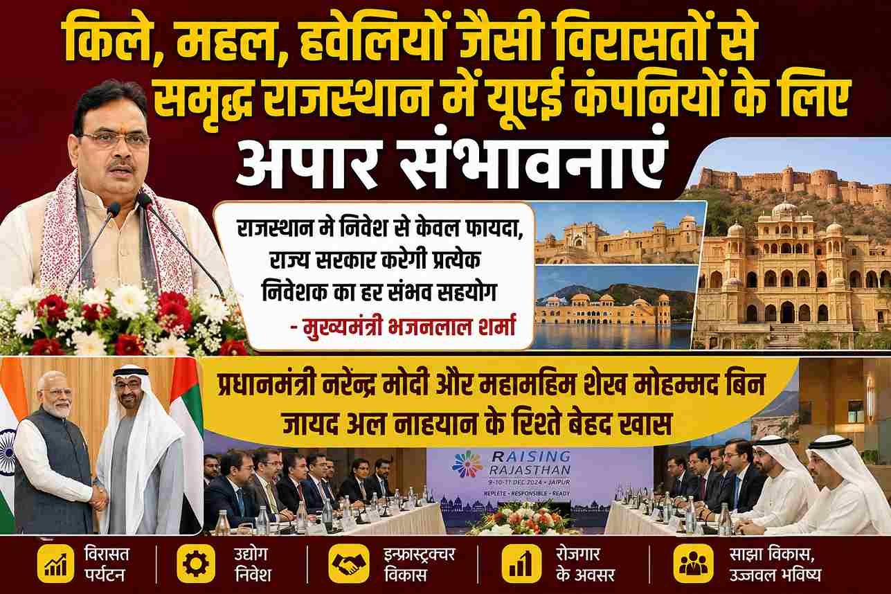 राजस्थान में UAE निवेश की अपार संभावनाएं, निवेशकों को हरसंभव सहयोग का भरोसा