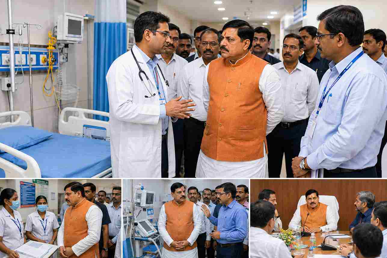 सीएम मोहन यादव ने जिला अस्पताल का किया निरीक्षण
