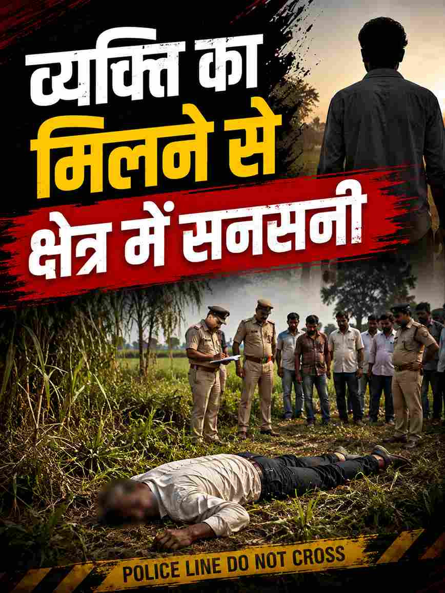 खेत में मिला 42 वर्षीय व्यक्ति का शव, क्षेत्र में मचा हड़कंप