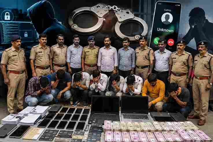 देवास में डिजिटल अरेस्ट फ्रॉड का बड़ा खुलासा, 12 आरोपी गिरफ्तार