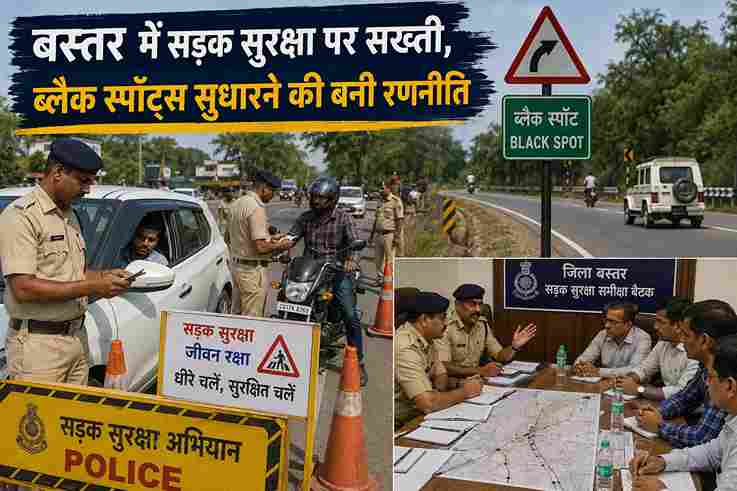 बस्तर में सड़क सुरक्षा पर सख्ती, ब्लैक स्पॉट्स सुधारने की बनी रणनीति