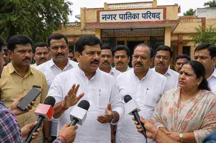 नपा अध्यक्ष पक्ष ने विकास कार्य रोकने के आरोप नकारे