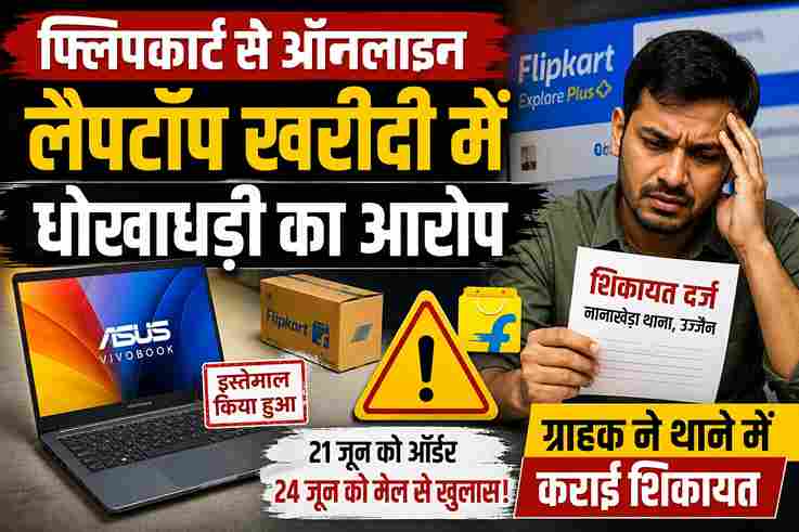 फ्लिपकार्ट से खरीदे लैपटॉप में धोखाधड़ी का आरोप