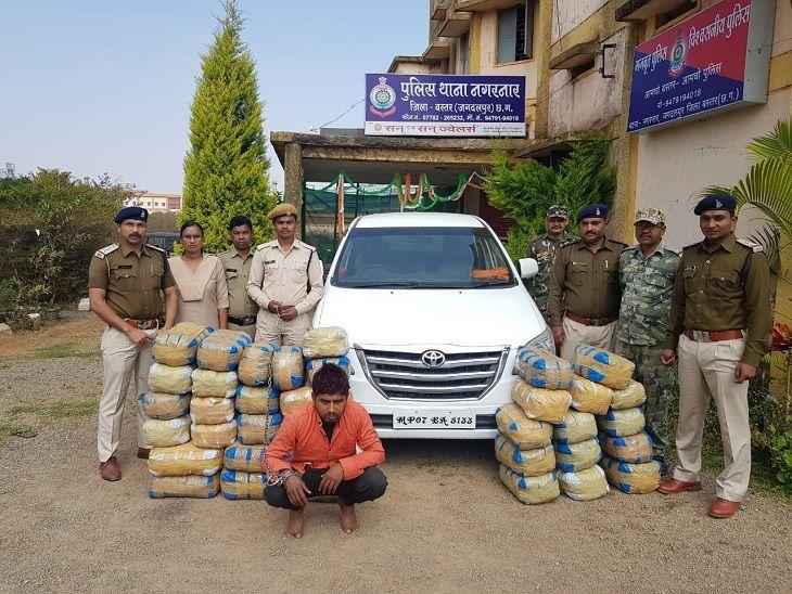 करपावंड में 42 किलो गांजा जब्त, 21 लाख का माल बरामद