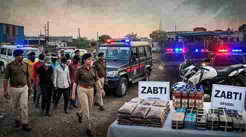 गंजबासौदा: पुलिस की बड़ी कार्रवाई, 11 नशा तस्कर गिरफ्तार