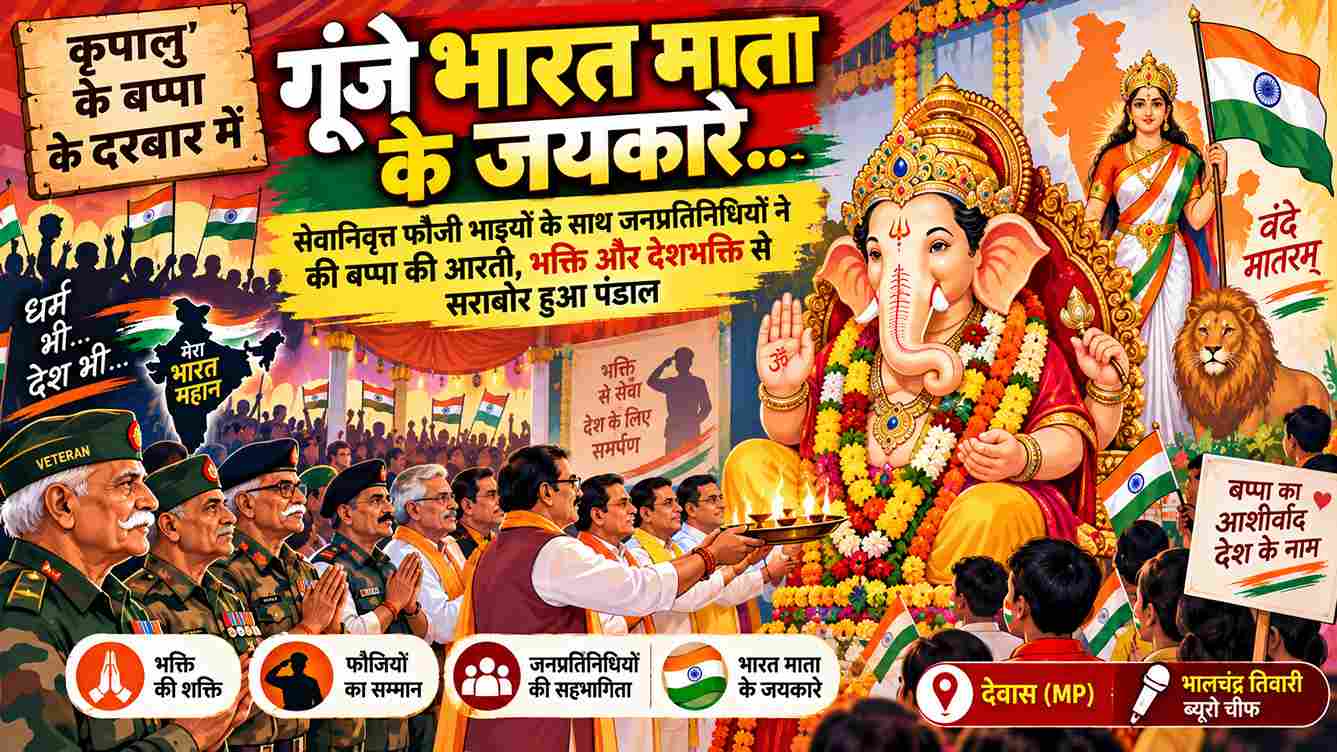 कृपालु के बप्पा के दरबार में गूंजे भारत माता के जयकारे