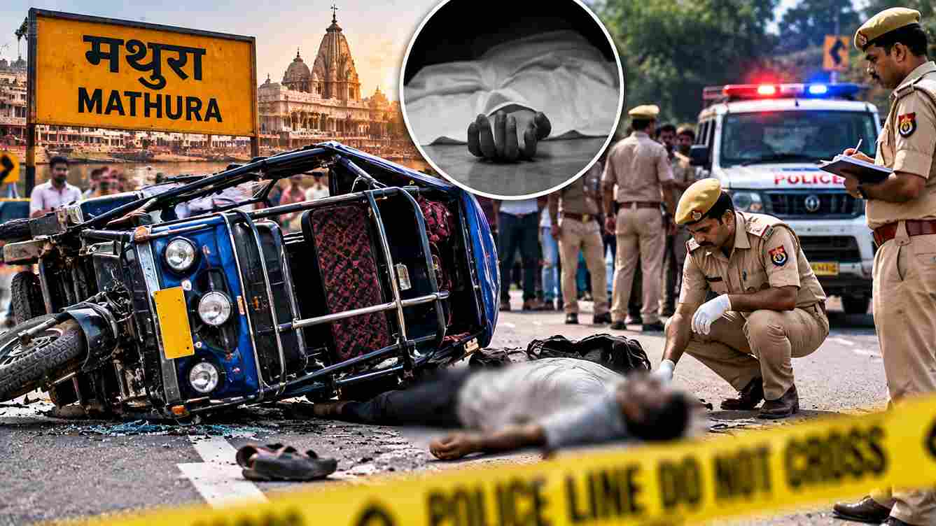 ई-रिक्शा पलटा, कुछ देर बाद पेड़ से लटका मिला युवक का शव