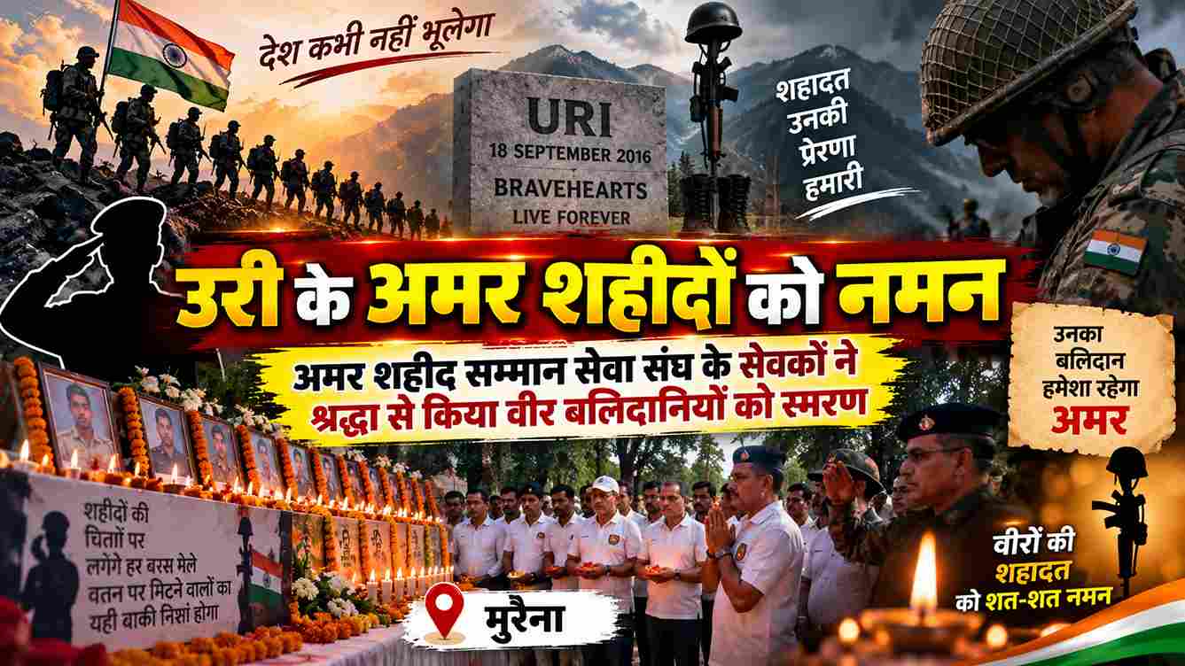 उरी के अमर शहीदों को श्रद्धांजलि, वीर बलिदानियों को किया नमन