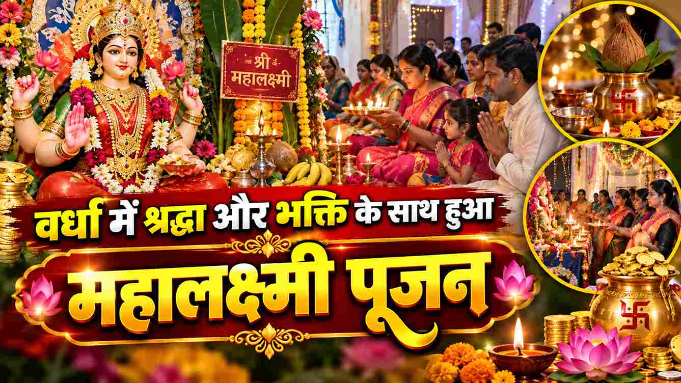 वर्धा में महालक्ष्मी पूजन, श्रद्धा और भक्ति का माहौल