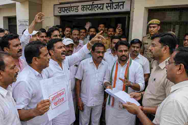 सोजत में कांग्रेस को झटका, दो प्रत्याशियों के नामांकन खारिज