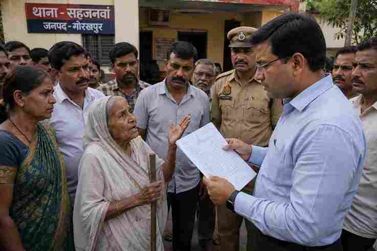 गोरखपुर में 85 वर्षीय महिला की जमीन पर कब्जे का आरोप, धमकी की शिकायत