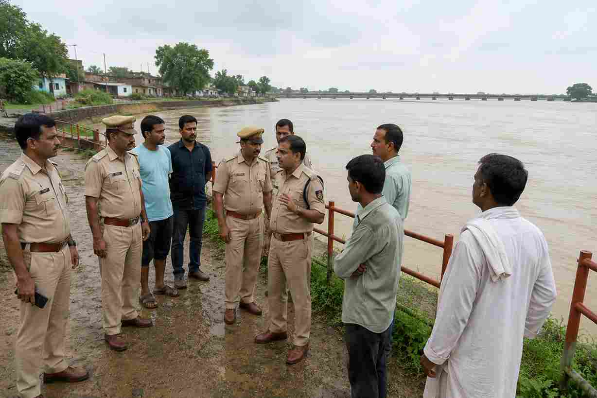 यमुना का जलस्तर बढ़ा, सजेती पुलिस अलर्ट