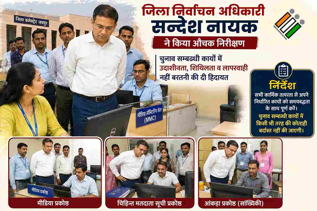 कलेक्टर सन्देश नायक ने किया औचक निरीक्षण