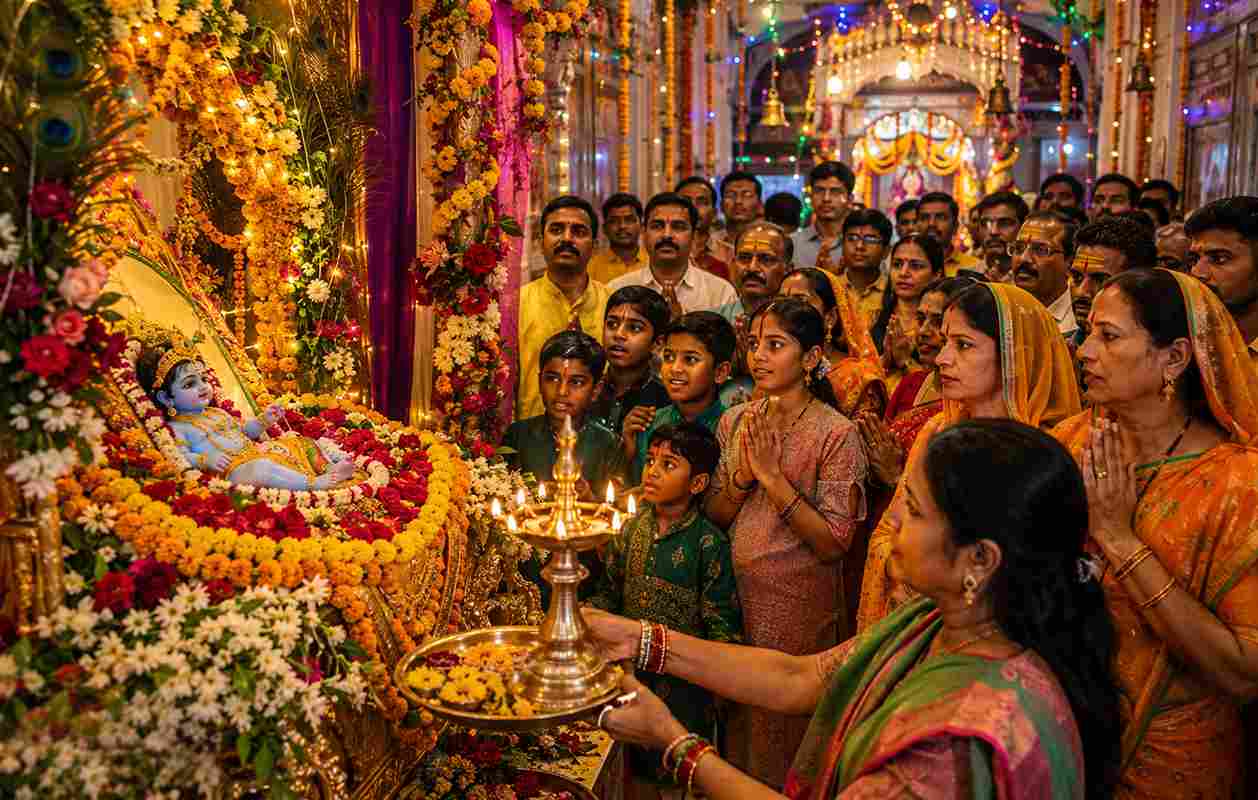 गूदड़ मंदिर में धूमधाम से मनाया श्रीकृष्ण जन्माष्टमी पर्व