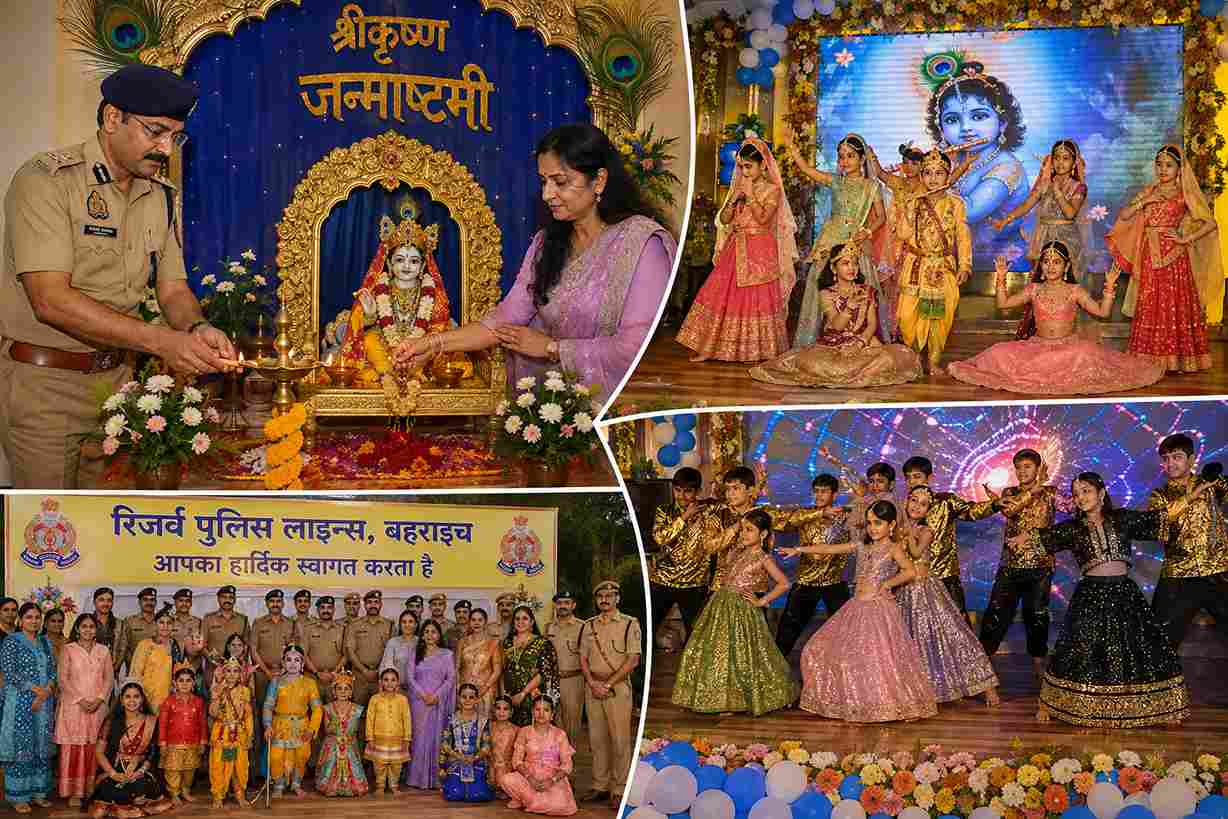 बहराइच पुलिस लाइन में धूमधाम से मना श्रीकृष्ण जन्माष्टमी पर्व
