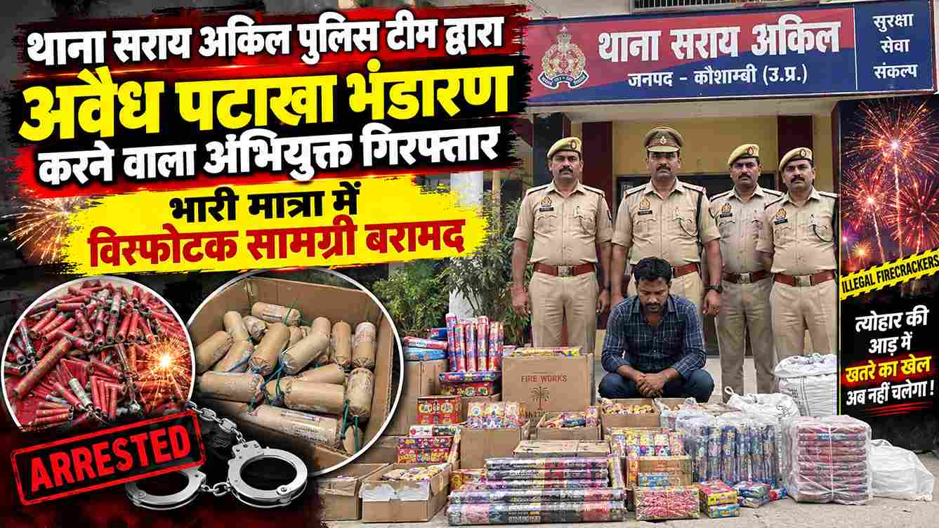 5 कुंतल अवैध पटाखे बरामद, आरोपी गिरफ्तार