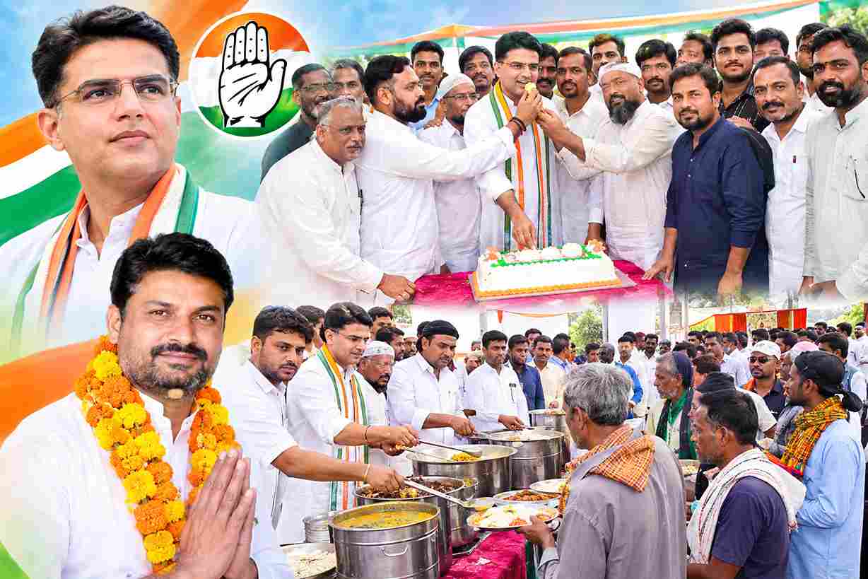 सचिन पायलट के जन्मदिन पर जालौर में अमीन मोयला ने कराया निःशुल्क भोजन