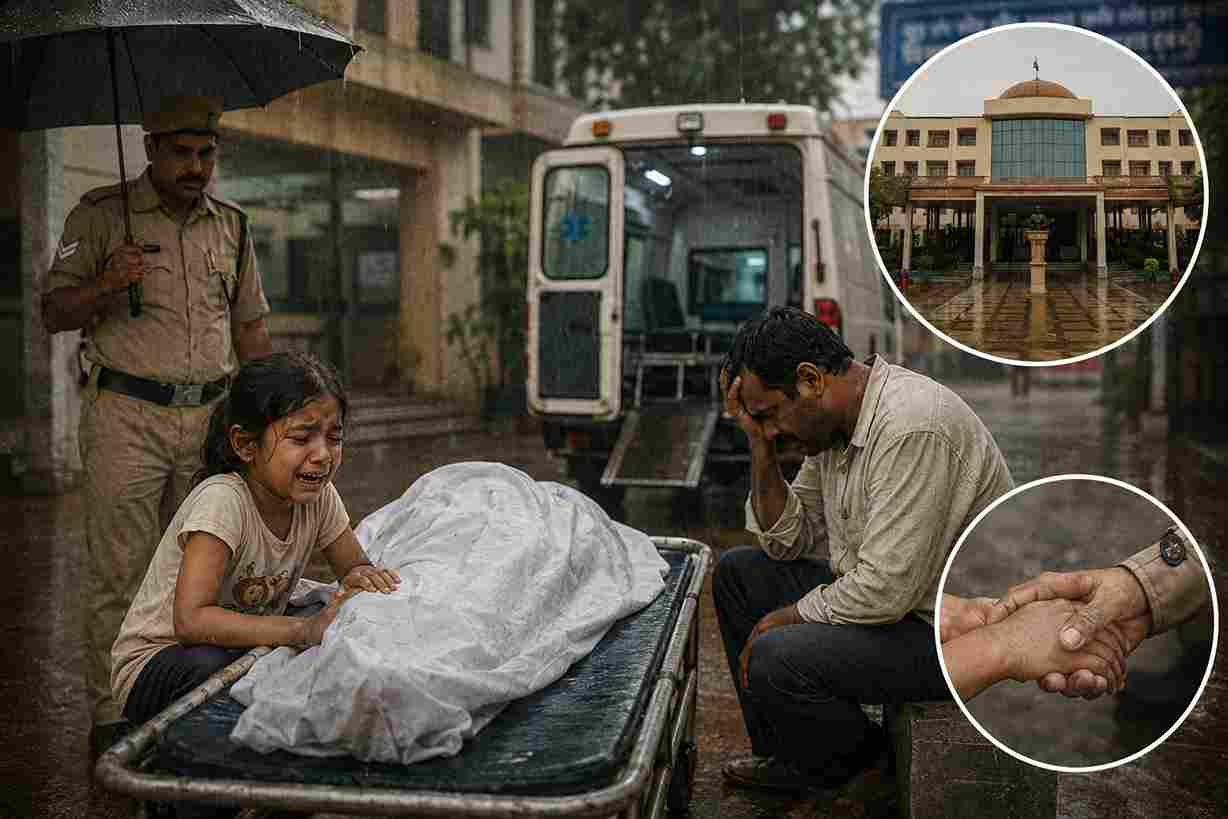 मां के शव के पास रोती रही मासूम, बेबस पिता करता रहा एंबुलेंस का इंतजार
