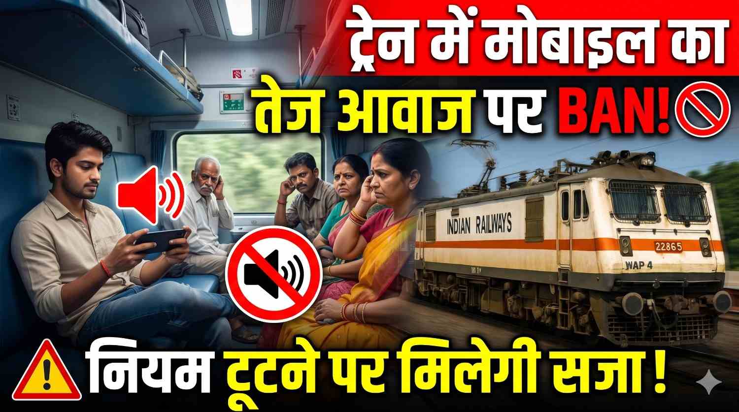 रेल सफर के दौरान मोबाइल के स्पीकर में गाना बजा, लगेगा जुर्माना, 6 माह की जेल तक का प्रावधान