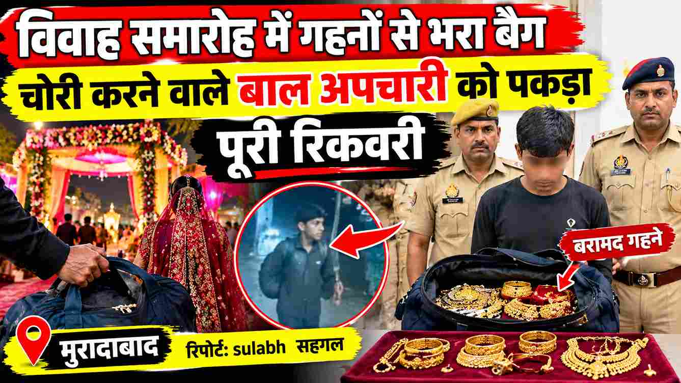 शादी में गहनों से भरा बैग चोरी, बाल अपचारी पकड़ा